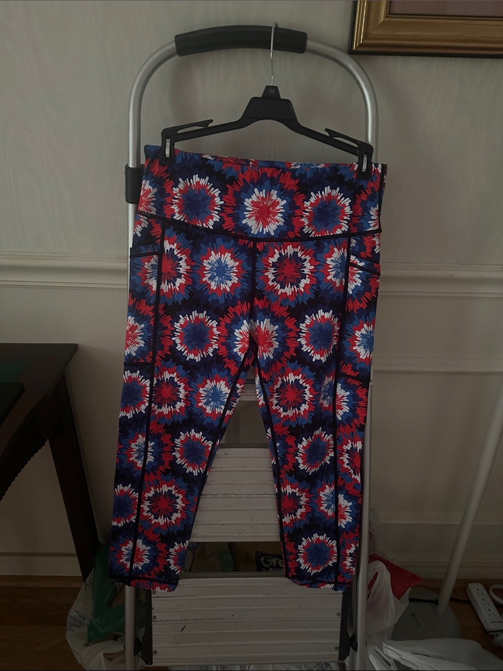 Constantly Varied Gear Women's Floral Tie-Dye Leggings - Blue & Red & White